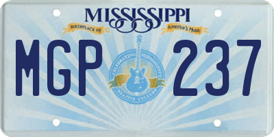 MS license plate MGP237