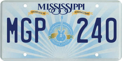 MS license plate MGP240