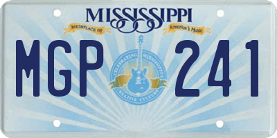 MS license plate MGP241