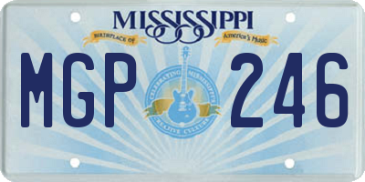 MS license plate MGP246