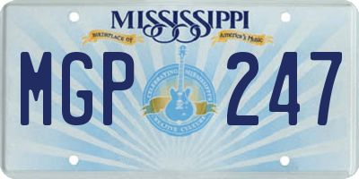 MS license plate MGP247