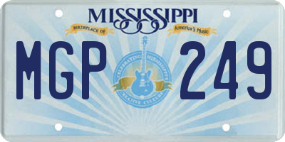 MS license plate MGP249