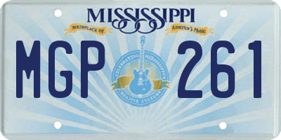 MS license plate MGP261