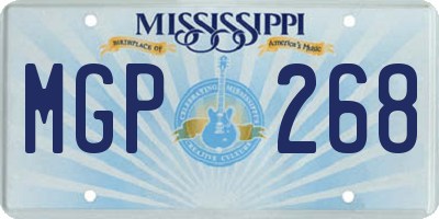 MS license plate MGP268
