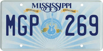 MS license plate MGP269