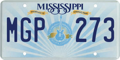 MS license plate MGP273