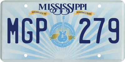 MS license plate MGP279