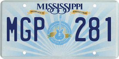 MS license plate MGP281
