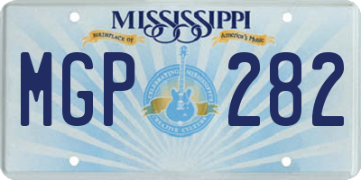 MS license plate MGP282