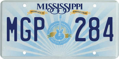 MS license plate MGP284