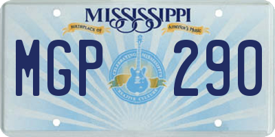 MS license plate MGP290