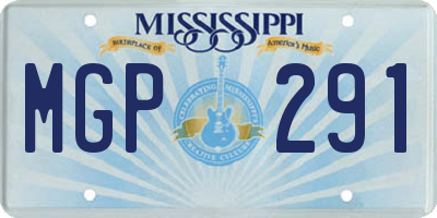 MS license plate MGP291