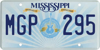 MS license plate MGP295