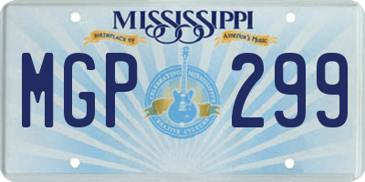 MS license plate MGP299