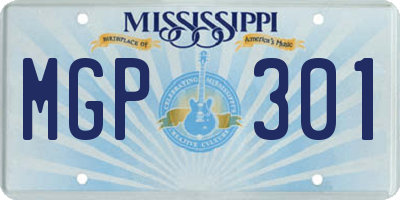 MS license plate MGP301