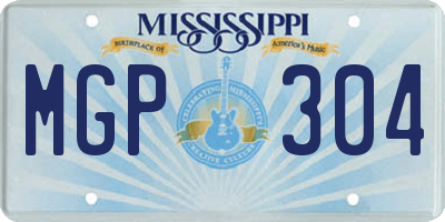 MS license plate MGP304