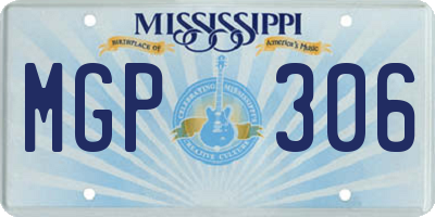MS license plate MGP306