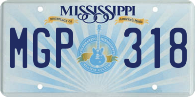 MS license plate MGP318