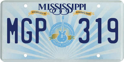 MS license plate MGP319