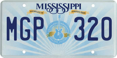 MS license plate MGP320