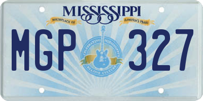 MS license plate MGP327