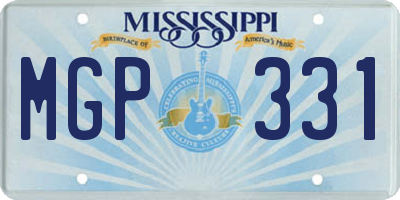 MS license plate MGP331