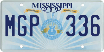 MS license plate MGP336