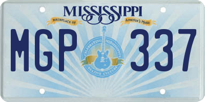 MS license plate MGP337