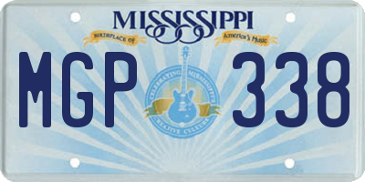 MS license plate MGP338