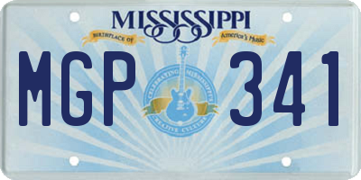 MS license plate MGP341
