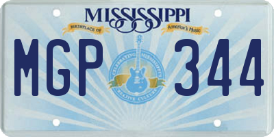 MS license plate MGP344