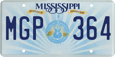 MS license plate MGP364