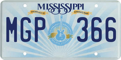 MS license plate MGP366