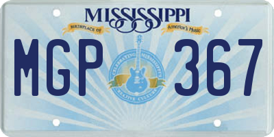 MS license plate MGP367