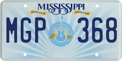 MS license plate MGP368
