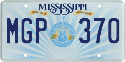 MS license plate MGP370