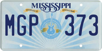 MS license plate MGP373