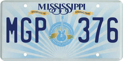 MS license plate MGP376