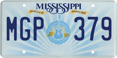 MS license plate MGP379