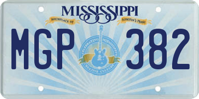 MS license plate MGP382