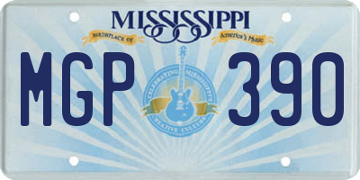 MS license plate MGP390
