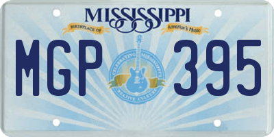 MS license plate MGP395