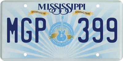 MS license plate MGP399