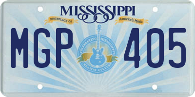 MS license plate MGP405