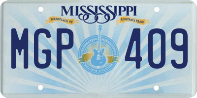 MS license plate MGP409