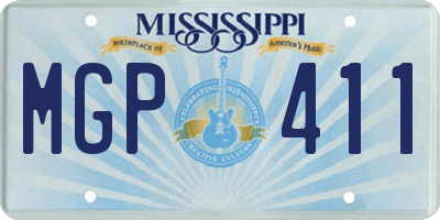 MS license plate MGP411