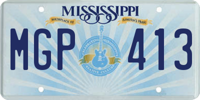 MS license plate MGP413