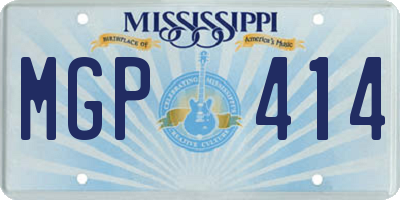 MS license plate MGP414