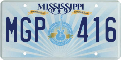 MS license plate MGP416