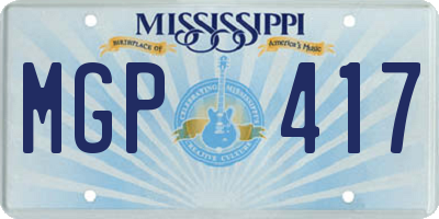 MS license plate MGP417